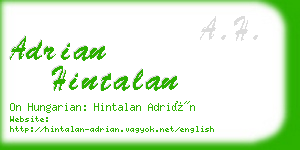 adrian hintalan business card